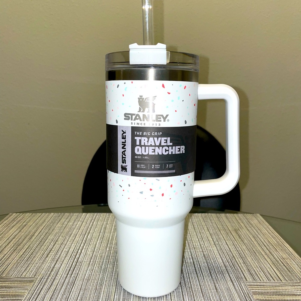 Stanley Adventure Quencher Tumbler in White Terrazzo